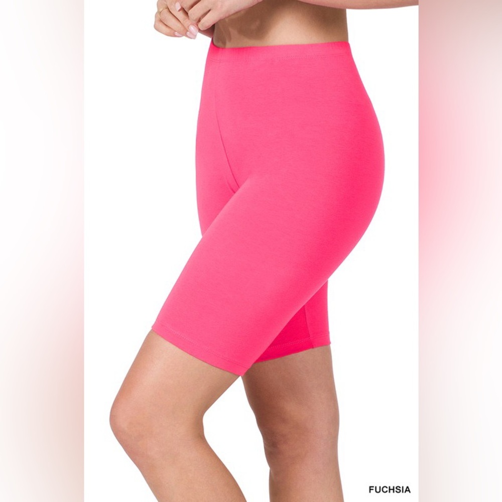 Fuchsia Biker Shorts